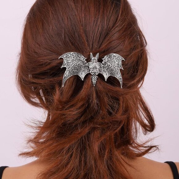 Vintage Gothic Metal Bat Wing Celtic Hairpin Elegant Hair Accessories for Adults - Picture 2 of 7